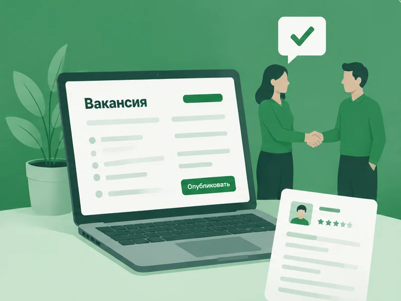 Вакансия публикуется из Treex, отклики кандидатов собираются там же
